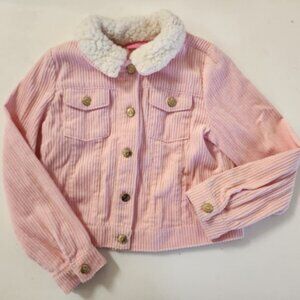 Girls Isaac Mizrahi New York Faux Fur Corduroy Jacket 5-6